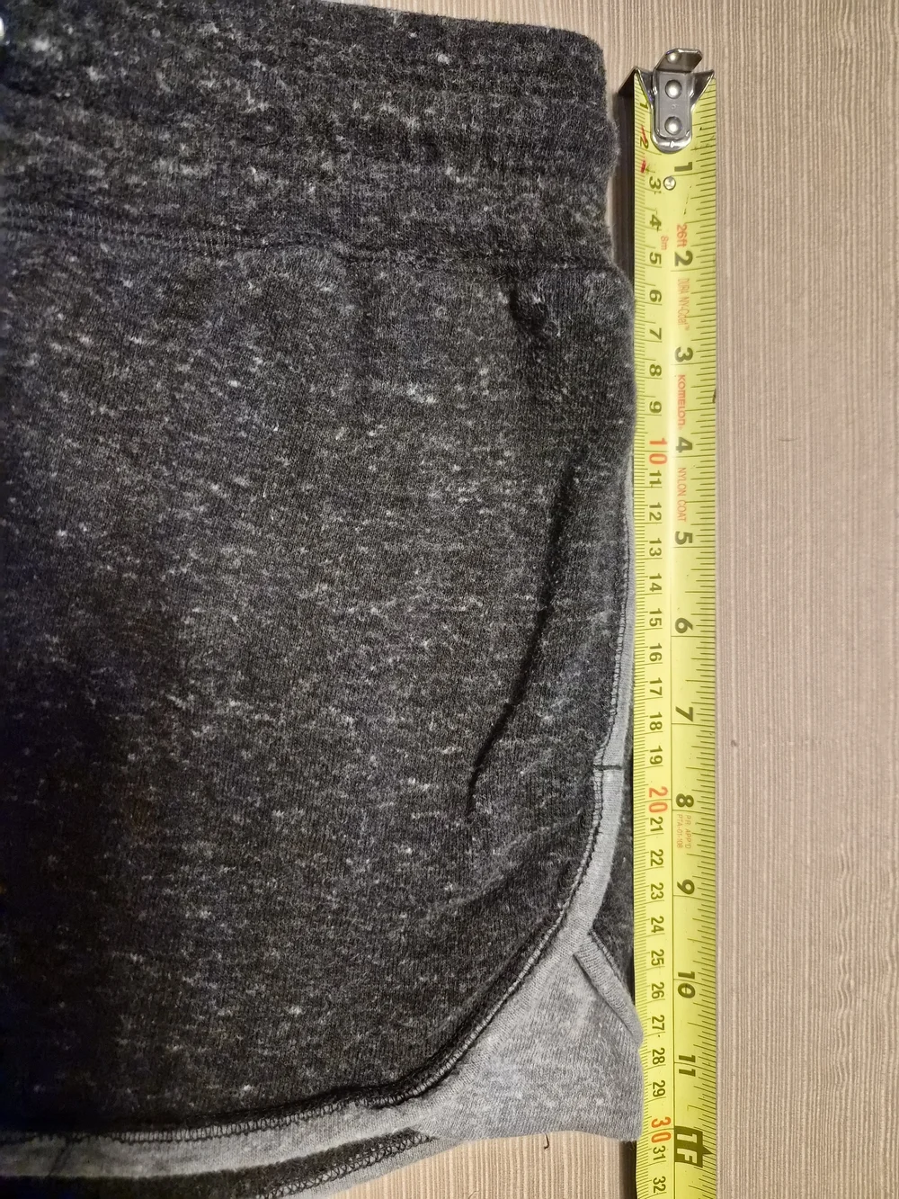 Juniors Heathered Black Drawstring Lounge Shorts - Picture 8 of 9
